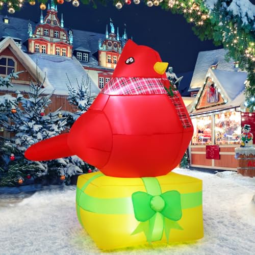 GOOSH 5 FT Christmas Inflatable Outdoor Decoration - Blow Up Yard Decoration - Bird Inflatable for Party, Indoor, Garden, Lawn Decor