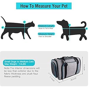 Siivton 4 Way Expandable Pet Carrier, Airline Approved Collapsible Cat Soft-Sided Carriers W/Removable Fleece Pad for Cats, Puppy, Small Dogs (18"x 11"x 11") Siivton 4 Way Expandable Pet Carrier Airline Approved Collapsible Cat Soft Sided Carriers WRemovable Fleece Pad for Cats Puppy Small Dogs 18x 11x 11