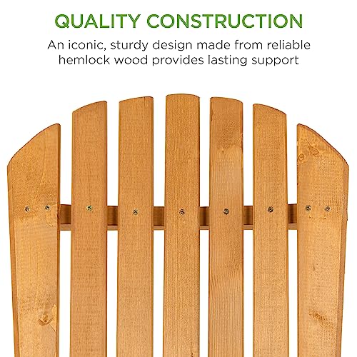 Best Choice Products PATIO CHAIR Folding Adirondack Chair Outdoor Wooden Accent Furniture Fire Pit Lounge Chairs thumb #4