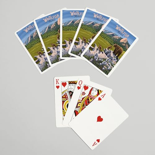 Baraja de cartas Poker Whitefish Montana 52 cartas miniatura 7