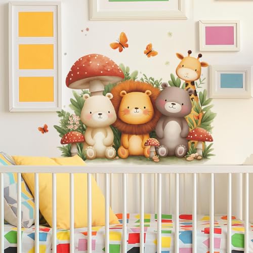 Vinilo decorativo Achang con animales safari para pared miniatura 6