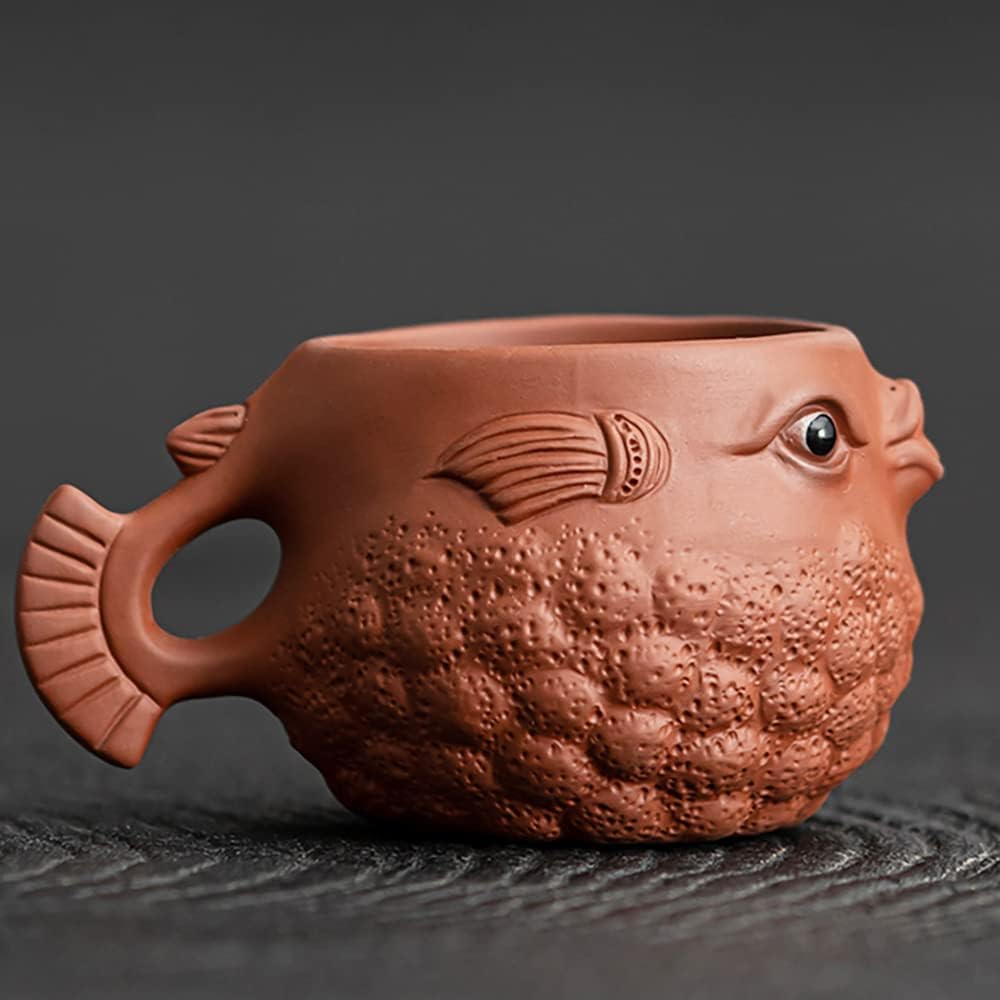 Amazon.com | Hormsdar Pruple Clay Teapot Pure Handmade Pufferfish