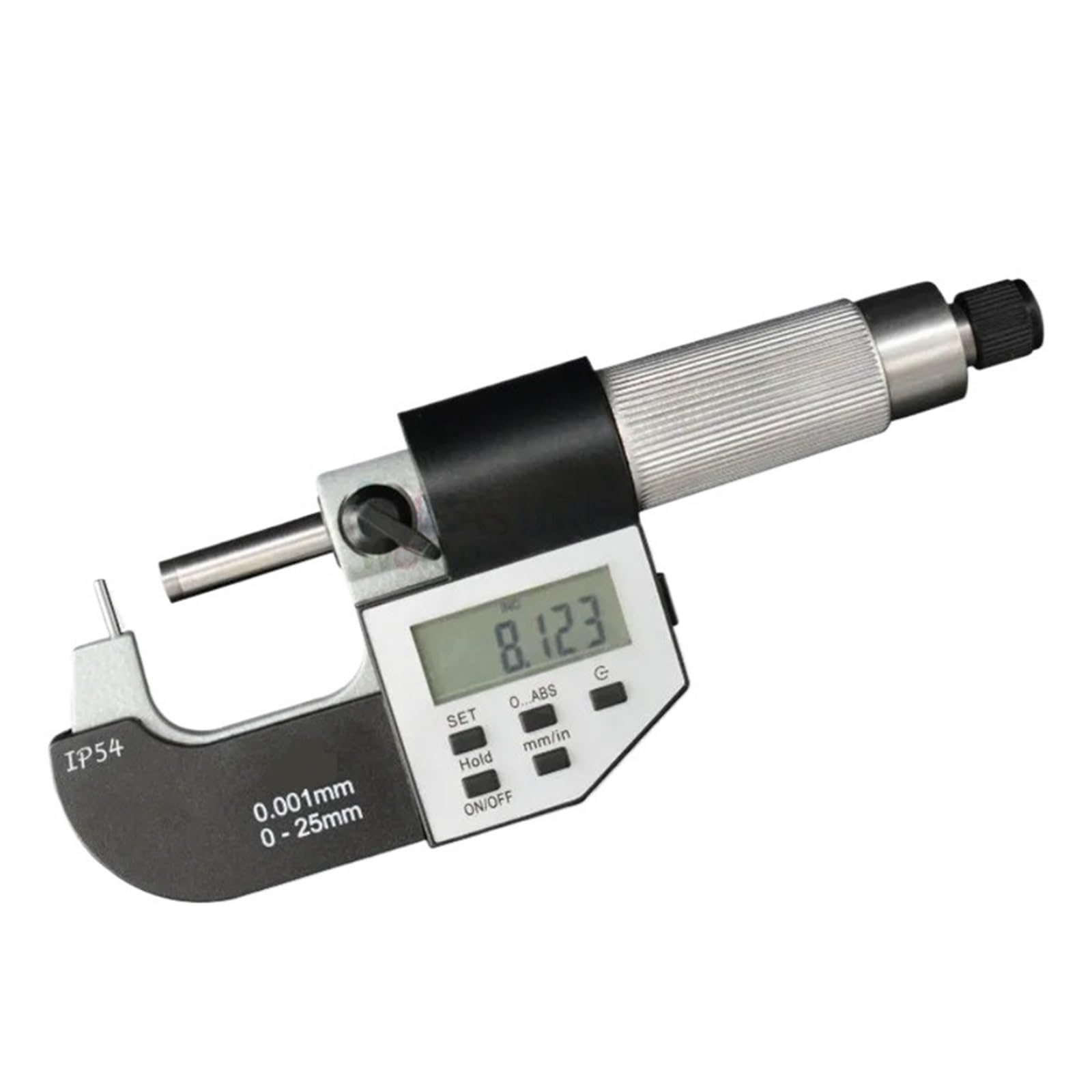 Micrometri a tubo 0-25mm Micrometro 395-251 Spessore parete 115-115 BMS-25MX Testa Rotonda Micrometro Digitale Strumento (0-25mm 2round)