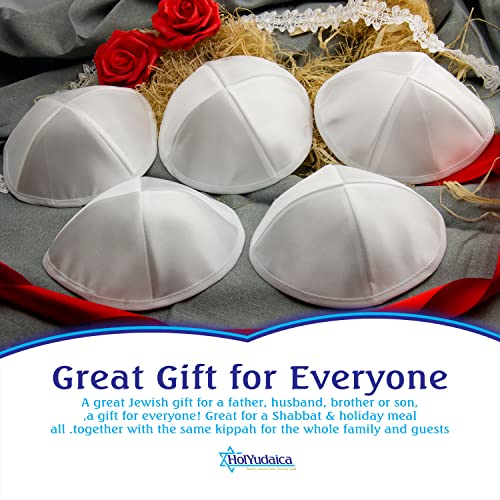 Image of Pack of 10 or 30-Pcs - Hq 19 /20CM Satin Kippah for Men & Boys, Yamaka Hat Designed in Israel - Kippot Bulk