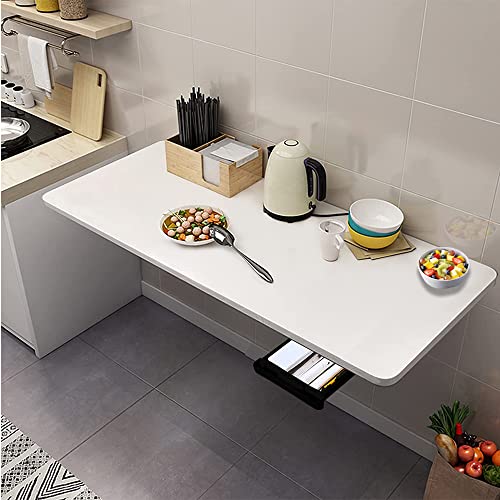 QARA 16X40 inches Wooden Wall Mounted Folding Table| Wall Mount T...