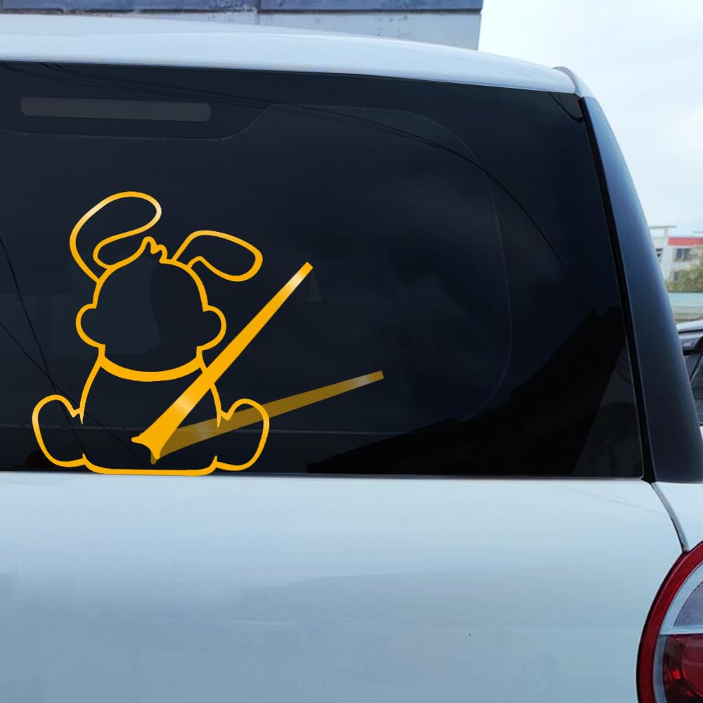 Adesivo Divertente Per Lunotto Auto - Vinile, Con Cane E Coda, Decorazione Auto - Foto 2