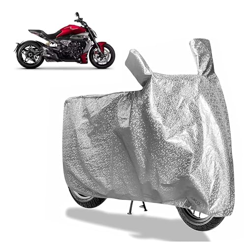 Image of Sulfar Bike Cover for Ducati XDiavel V4 (2026) (Power Cruiser) | Waterproof, Dustproof & UV Protected | All Weather Two Wheeler Cover (Silver) New 2026 Variants
