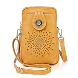 APHISON Mini Cell Phone Purse, Leather Small Crossbody Bags for Women, Lightweight Cute Purses for t