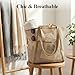 F-color Mesh Beach Bag for Women - Fashion MeshTote Bag for Beach Cruise Travel, Swim Pool Bag for Towels Bottle and Vacation Essentials, Creamy