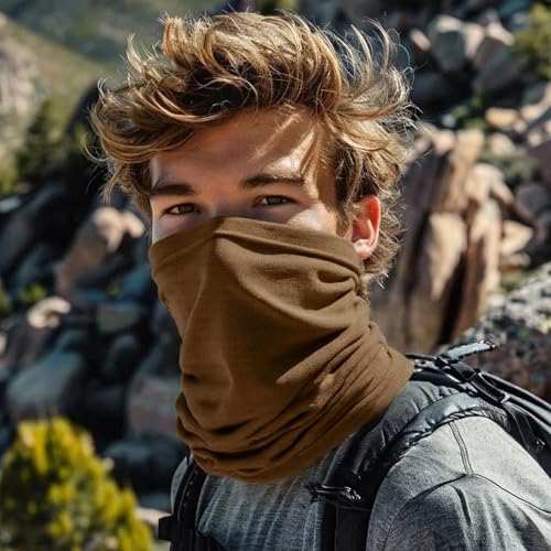 Image of ACUSHLA 100% Merino Wool Neck Gaiter Men Women Winter Ski Face Mask Scarf