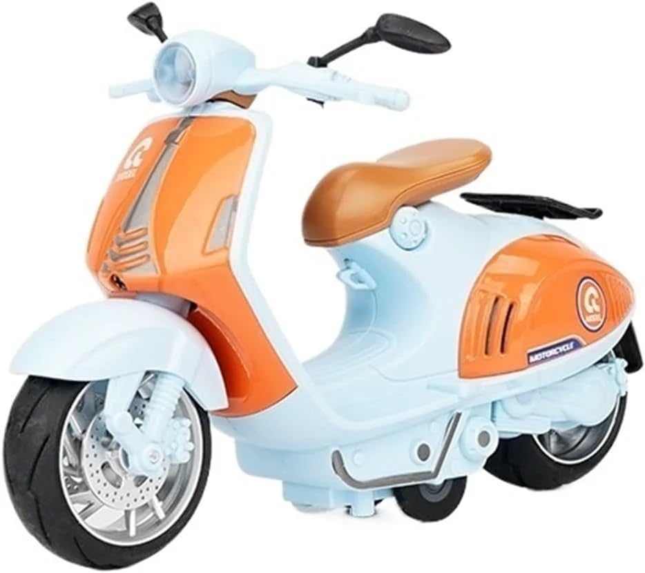 Bestie toys Pull Back Sound and Light Music for Diecast Bike 1/10 Little Sheep Alloy Motorcycle Model Diecast Motorbike【Random Colour】