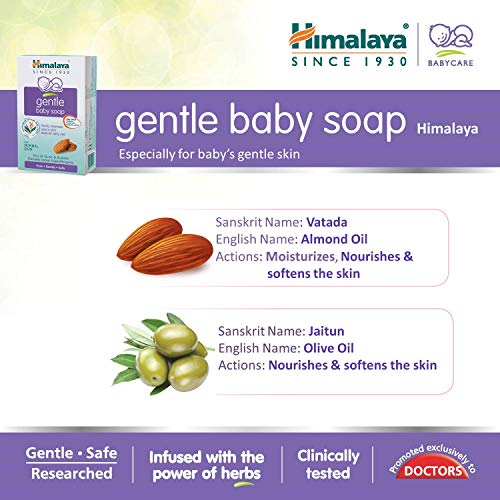 Image of Himalaya Baby Shampoo (400 ml) & Himalaya Gentle Baby Soap Value Pack, 4 * 75g