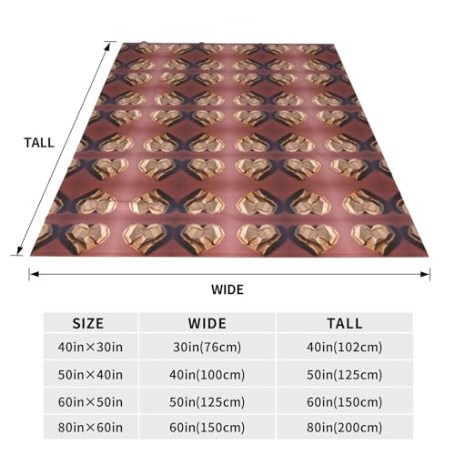 Couverture en micro-polaire en forme de cœur en bois pour lit et canapé - 6