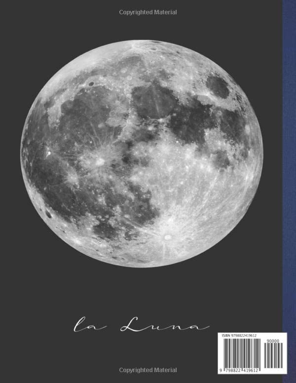 Composition NoteBook : la luna moon | 8.5 x 11 In | 110 Pages College Ruled College Writing Notes School Supplies Gift Birthday Cute Earth Galaxy Teachers Adults image 3