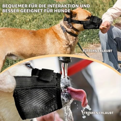 KEYRI 2 Stück Maulkorb Für Hunde Verstellbare Schlaufe Weicher