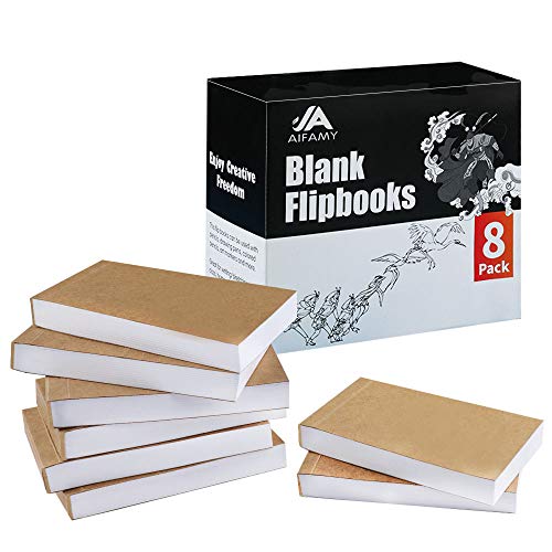 8 Pack Blank Flipbook for Animation, Sketching, and Cartoon Creation, 4.5x2.5'' Animation Flip