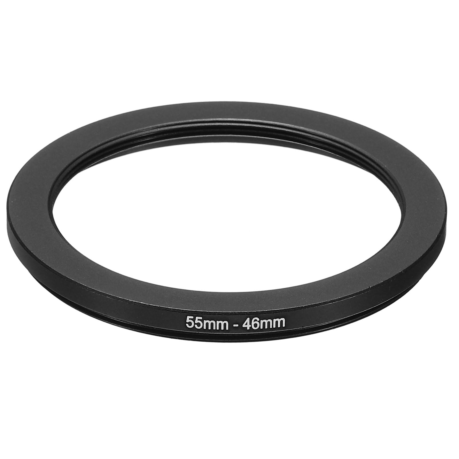 PATIKIL 55mm-46mm Metal Step Down Ring, Camera Lens Filter Adapter Ring Aluminum Filter Adapter Ring for Camera Lenses Hood, Black