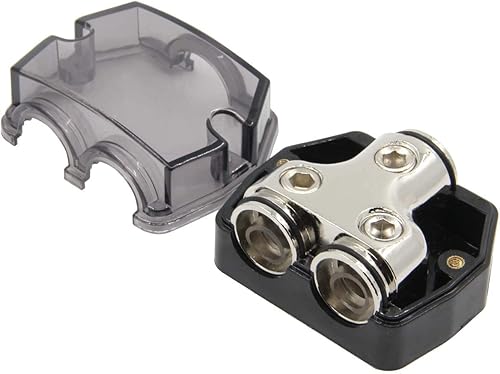 Miniatura 7 de Bloque de distribución de energía de 3 vías, calibre 024 AWG, calibre 4810, bloque de conexión de distribución de amplificador estéreo de audio para