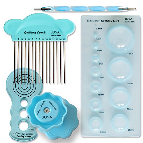 Juya QK03BLUE Paper Quilling Kit With Blue Tools 960 Strips Board Mould Crimper Coach Comb thumb #3