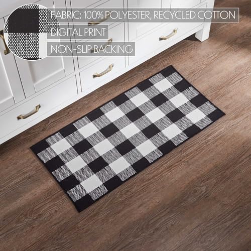 Set 2 Tapetes VHC Brands Buffalo Check Negro 17x36 y 17x48 in miniatura 4