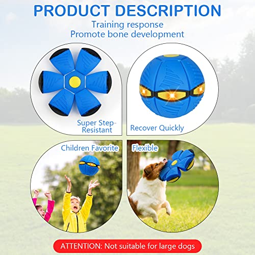 Adiwo Flying Saucer Ball Hundespielzeug, Haustier Spielzeug Fliegende Untertasse Ball, Tragbare Fliegende Untertasse, Outdoor Dekompression Magic Ufo, Deformed Toys für Outdoor Sports Beach Games