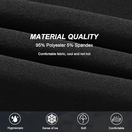 IBIH Shorts masculinos elásticos de seda gelada, de secagem rápida, com bolso com zíper, para treino