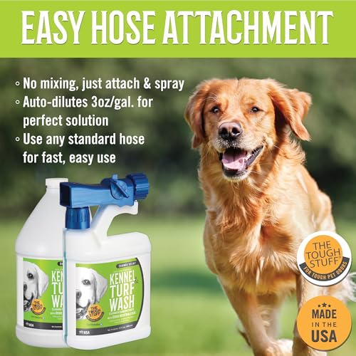 Image of Arkwright Tough Stuff Kennel and Turf Wash - All-Purpose Cleaner Concentrate, Instantly Removes Pet Odors, Hose Attachment for Easy Dilution, Safe for Pets & Turf, 1 Gallon Refill