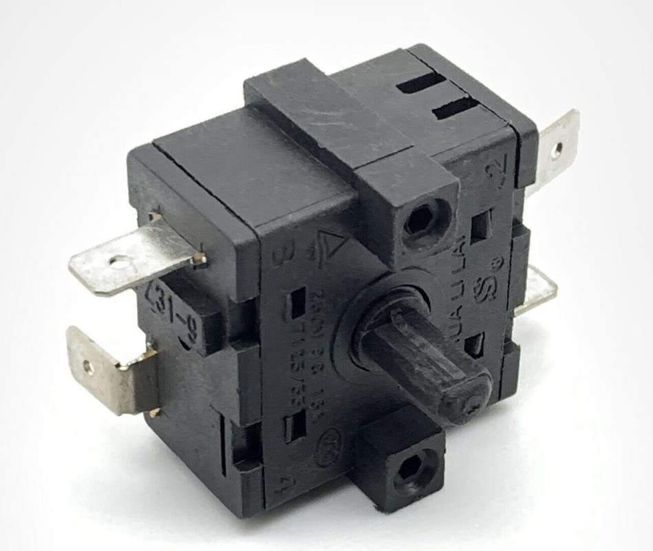 電気 CAMALE FZ31-9 5-Pin 5-Gear Black Rotary Switch, Manual Operation