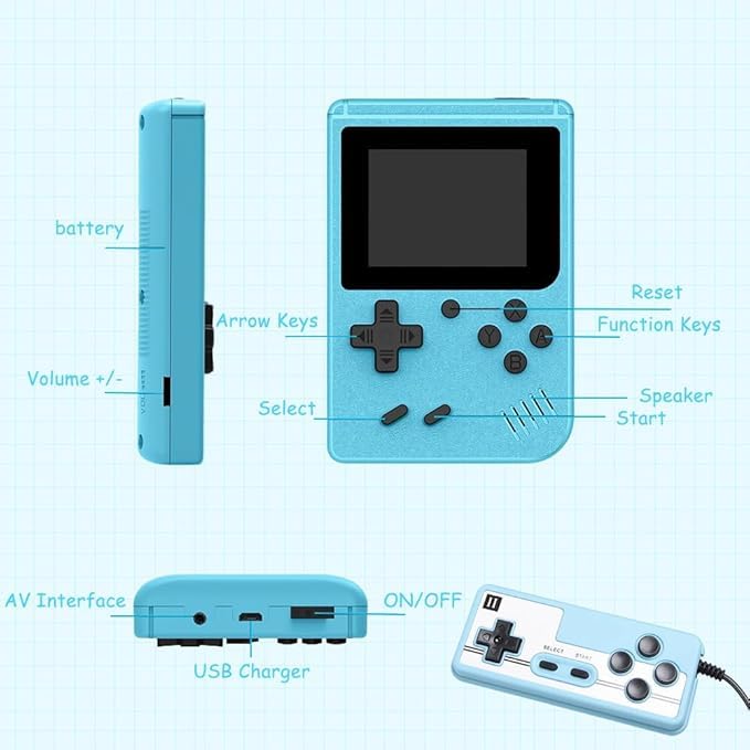 Image of NextTech Console with Retro Built-in Games | Portable Handheld Video Game for Kids and Adults (400 Classic Games Handheld Console)