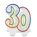 Produktbild amscan 9900810 7,5 cm Milestone 30. Geburtstag Kerze