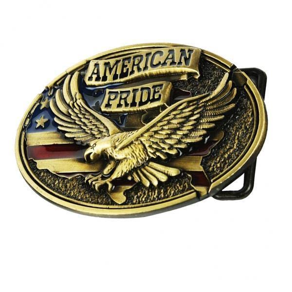 Merishopp 3xAntique Engraved Golden Eage American Pride Belt Buckle West Cowboy Buckle | Clothing Shoes & Accessories | Mens Accessories | Belt Buckles-picture-45