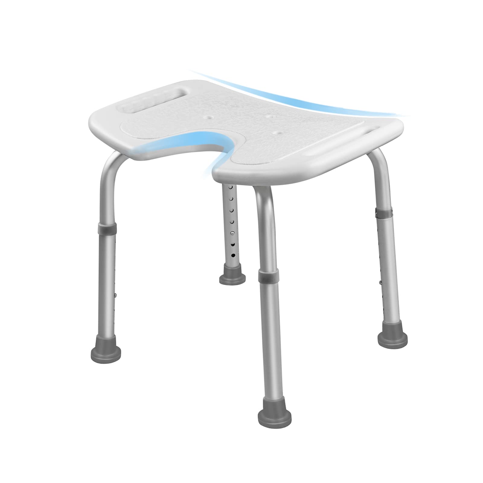Silla de ducha para personas mayores, altura regulable 37 – 51 cm, elevador de asiento de inodoro con pies antideslizantes para bañera, tipo 4