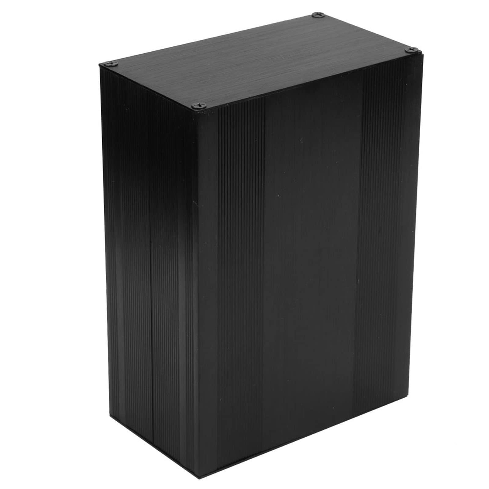 Scatola Elettronica in Alluminio, 82,2x145x200mm, Nero Opaco, per Progetti PCB, con Viti, Dissipazione Calore