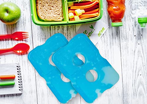 Ice Packs For Lunch Bags - Original Cool Pack | Slim & Long-Lasting Reusable Ice Pack For Lunch Box, Lunch Bag And Cooler | Freezer Packs For Coolers (Set Of 6) #TOP6