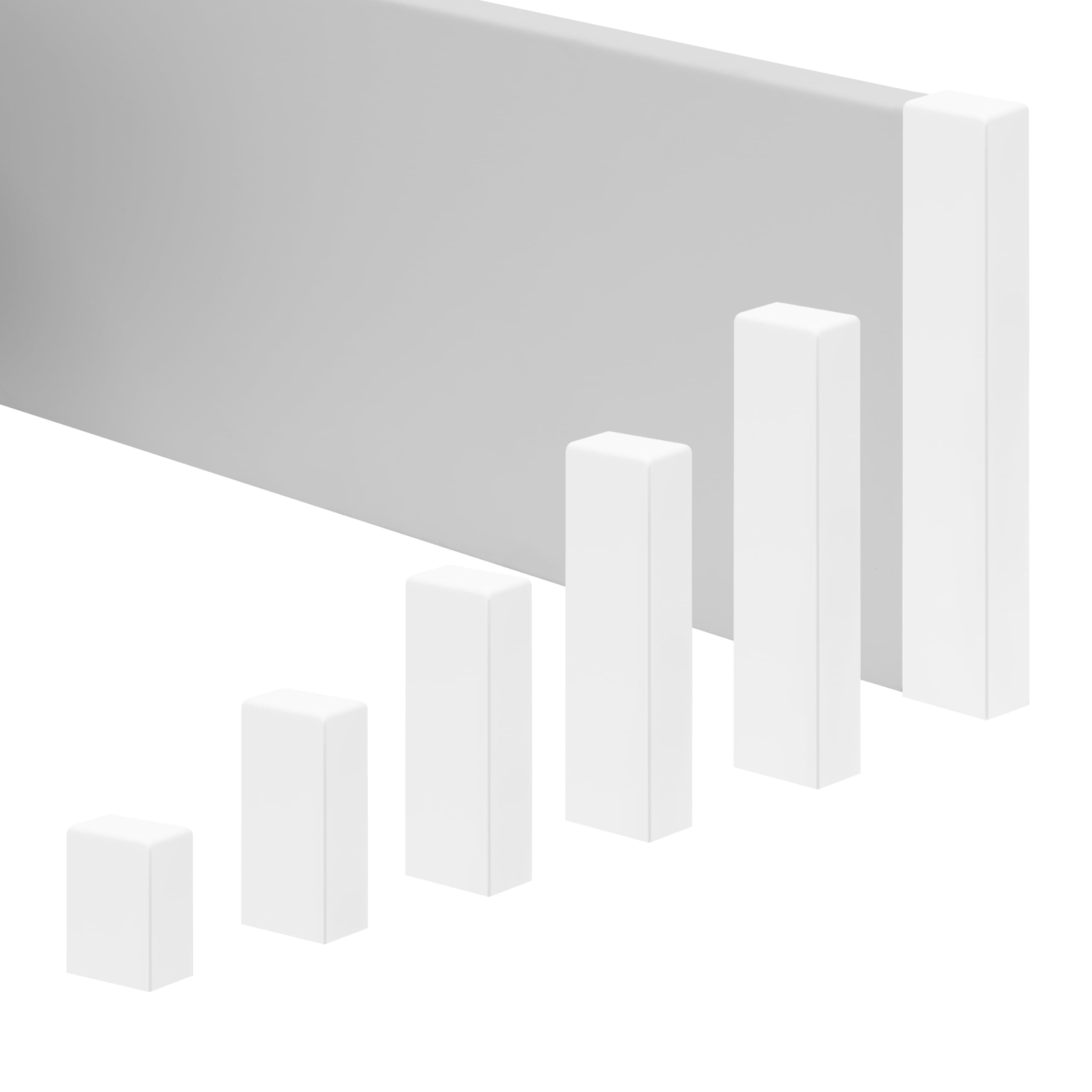 REESE Strip End for Skirting Boards End Cap Right 18 x 60 mm, White, Perfect Fit, Weimar Profile, Easy Installation without Drilling