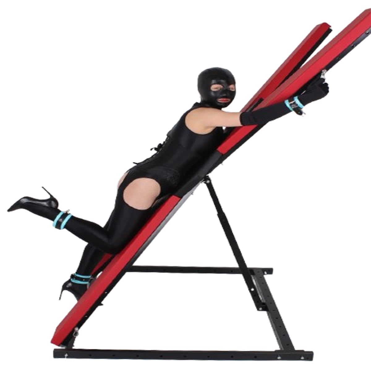 Große Bestrafung Bondage Gestell Sklaventraining Sexspielzeug Sm Folter Mit Fußfesseln+Handschellen Fesselgurte Sexfolter Self Bondage Sexmöbel Set Sexy Kreuz X-Rahmen