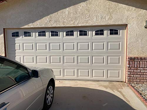Sanfurney Magnetic Garage Door Windows Panes Arch Style Pre-Cut Faux Fake Decorative Window Decals 32 Pack for 2 car Garage Kit
