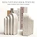 Heavy Duty Book Ends for Shelves, Decorative Book Stopper for Shelves, Resin Decor Bookends for Heavy Books, Modern Home Decor Aesthetic Bookend Aesthetically Pleasing Layered Arch Design, Set of 2