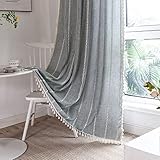 NakedCloud Boho Curtains for Bedroom 2 Panels Set French Country Modern Farmhouse Cotton Window Curt