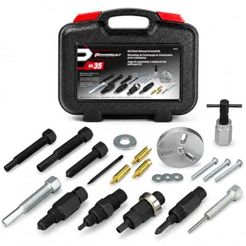 Powerbuilt A/C Air Conditioning Clutch Removal and Installation Tool Kit for Automotive Car Repair - 648747