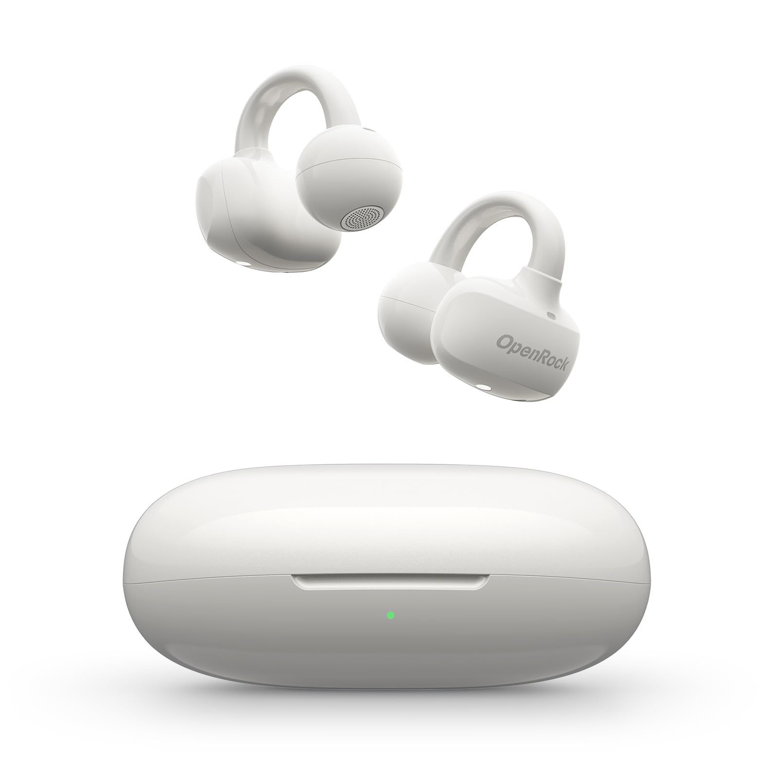 OpenRock E Open-Ear Kopfhörer Kabellos- Clip-On Ohrhörer - 4G Leichtgewicht - Bluetooth 6.0 - Starker Bass - 28h Spielzeit - KI Klare Anrufe - IPX4 Wasserschutz- App Steuerung- Bluetooth Earbuds
