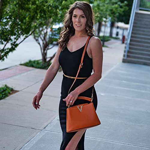 Image of EVVE Women's Small Satchel Bag Classic Top Handle Purses Fashion Crossbody Handbags with Shoulder Strap