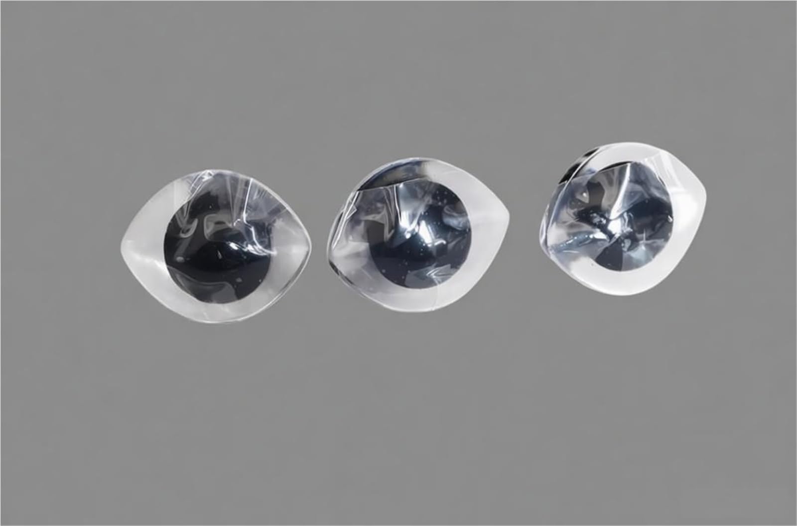 50 Stück Ovale Transparente Kunststoff-Sicherheits-Glitzeraugen 20 X 23 Mm 23 X 28 Mm for Bastelarbeiten