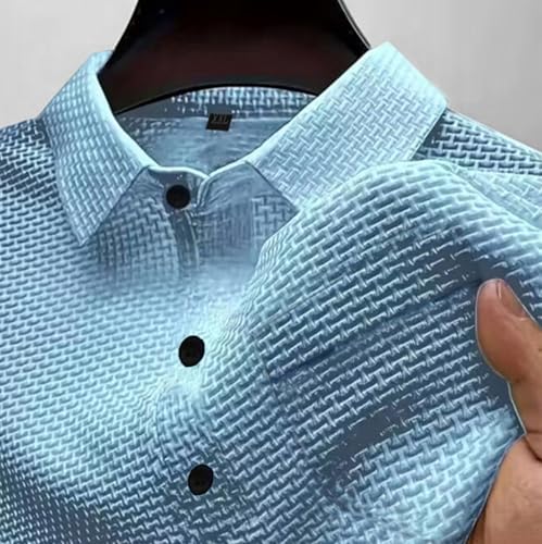 Mens Breeze Polo Shirts Quick Dry Beer Belly Breeze Textured Collared Shirt miniatura 4