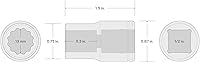 Vista 98 de TEKTON Juego de llaves de vaso de 6 puntos de 1/4 pulgadas de profundidad con riel, 11 piezas (5/32 - 9/16 pulgadas) SHD90105