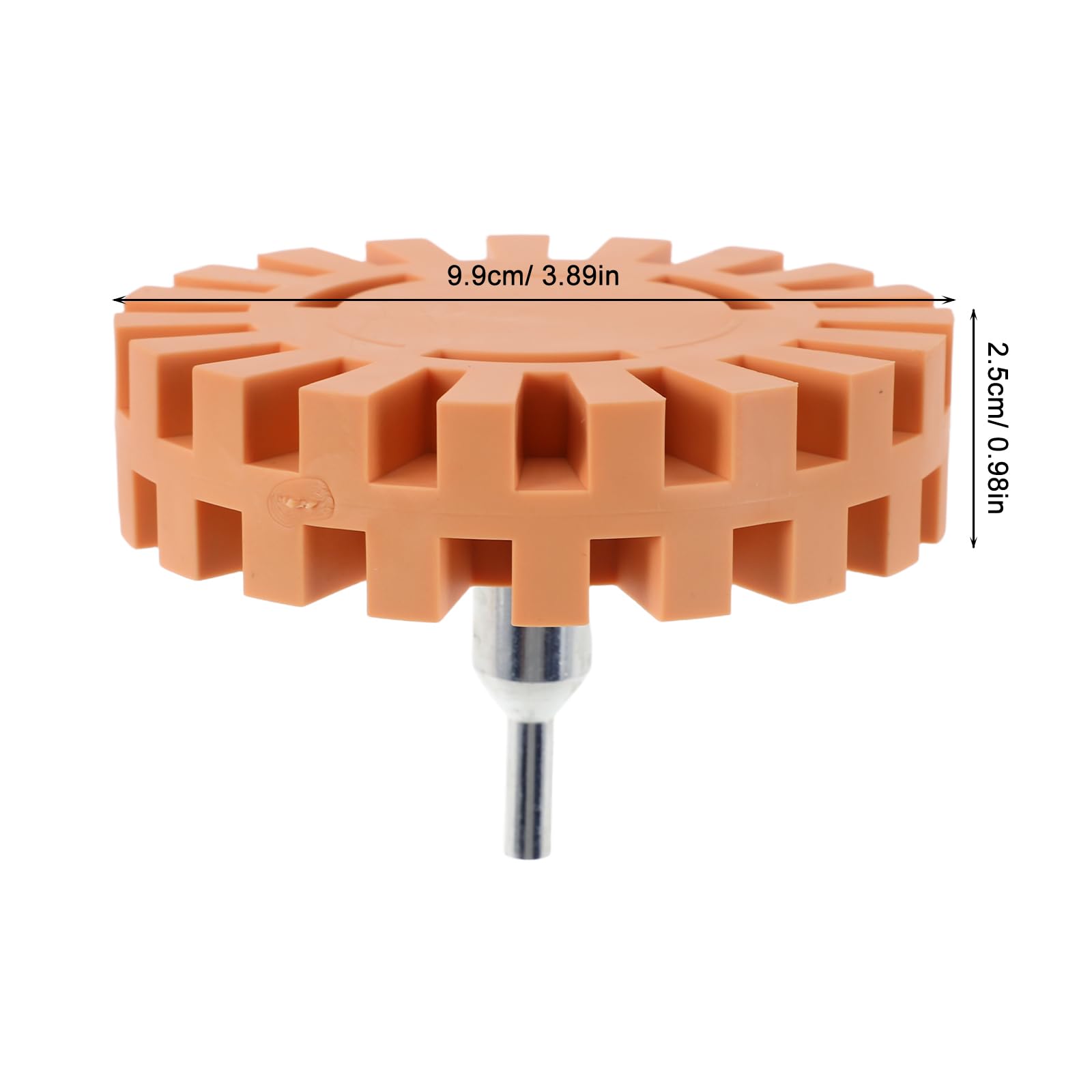 MAGICLULU Roue en Caoutchouc Dentelée en Alliage 100mm pour Retirer Adhésif Autocollants Accessoire Perceuse Polyvalent Lot de 2 Pièces pour Nettoyage Précis Voiture et Moto