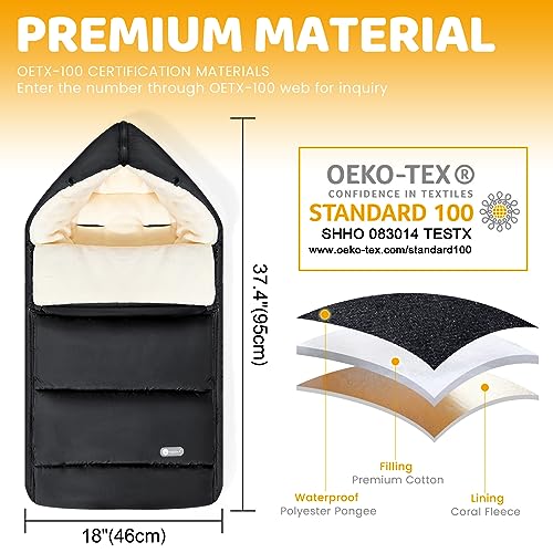 Chanceliere bebe poussette universelle impermeable hiver chaude et lavable - 5
