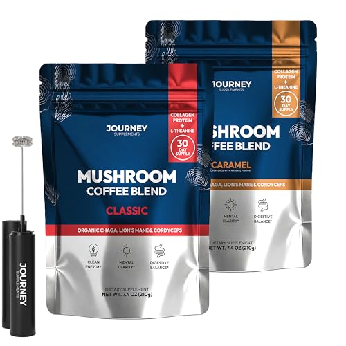Journey Supplements Mushroom Coffee with Collagen Bundle