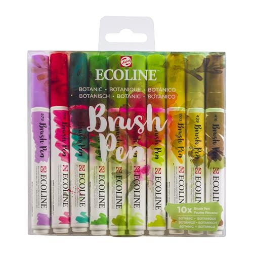Ecoline Set Mit 10 Brush Pens - Botanic