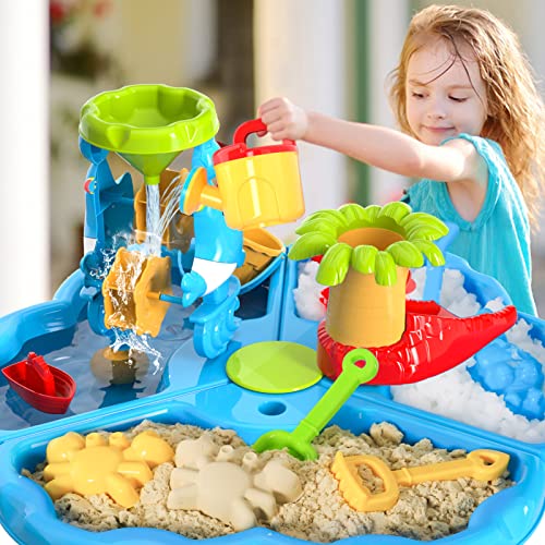 Bennol Kids Sand Water Table Toys for Toddlers, 3 in 1 Sand and Water